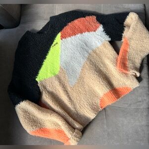 P.E. Nation Direction Knit Sweater in Multi Neon Sweater - Size M